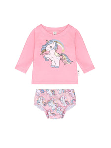 Huxbaby - Rainbow Unicorn Swim Set - HB7171S24