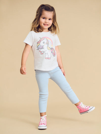 Huxbaby - Rainbow Unicorn T-Shirt - HB2104S24 Short Sleeve T-Shirt Huxbaby 