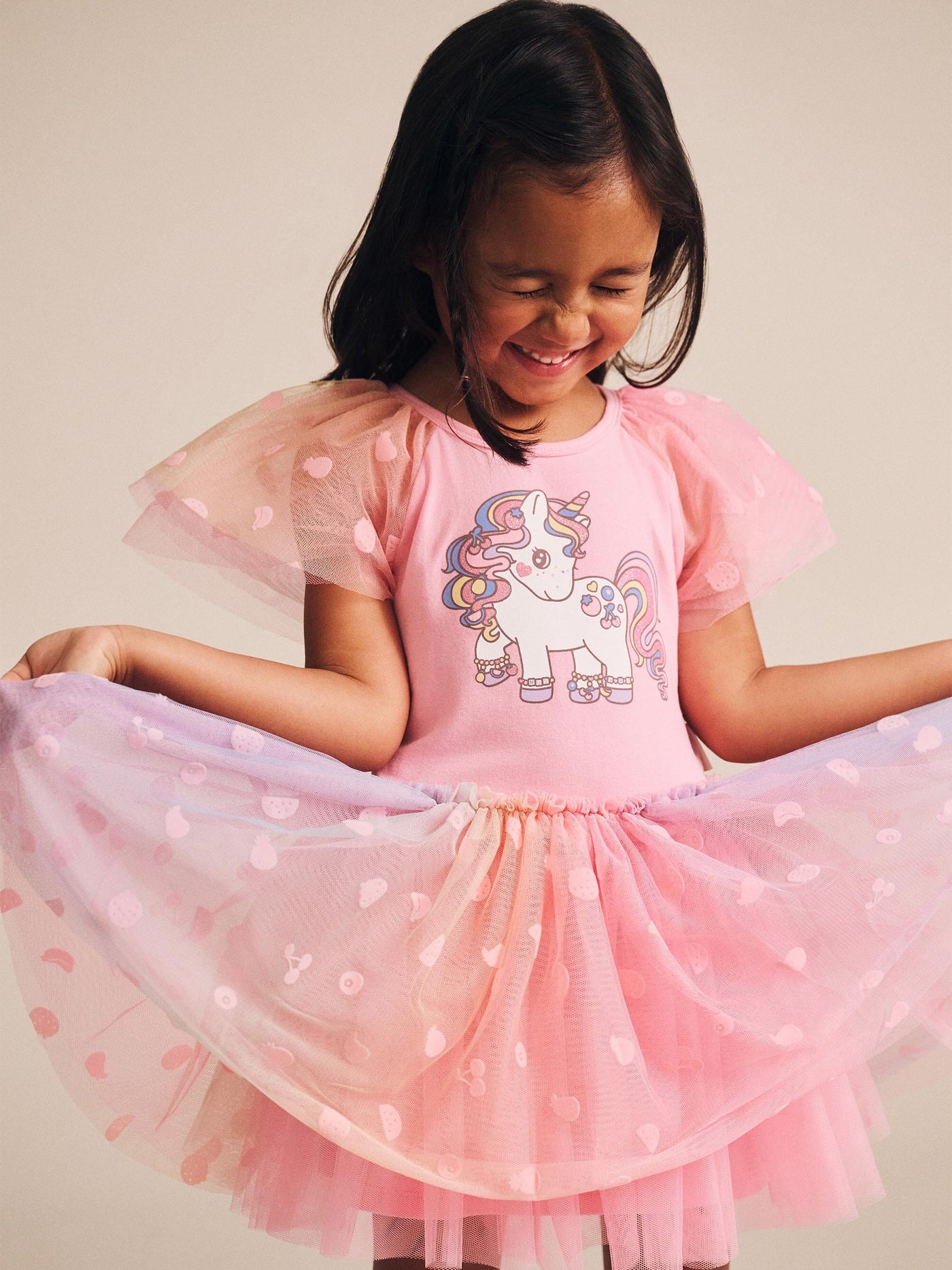 Huxbaby - Rainbow Unicorn Tulle Dress - HB1052S25 Tutu Dress Huxbaby 