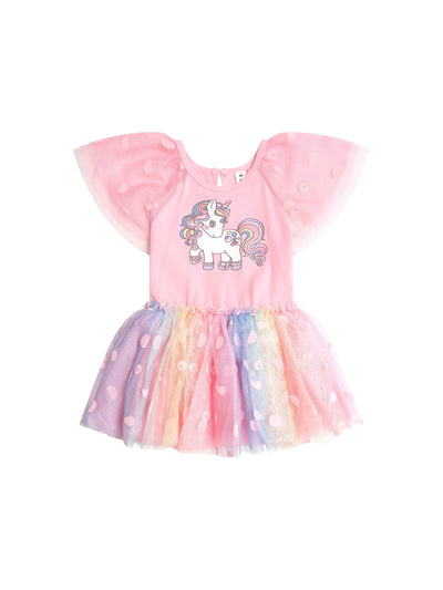 Huxbaby - Rainbow Unicorn Tulle Dress - HB1052S25 Tutu Dress Huxbaby 