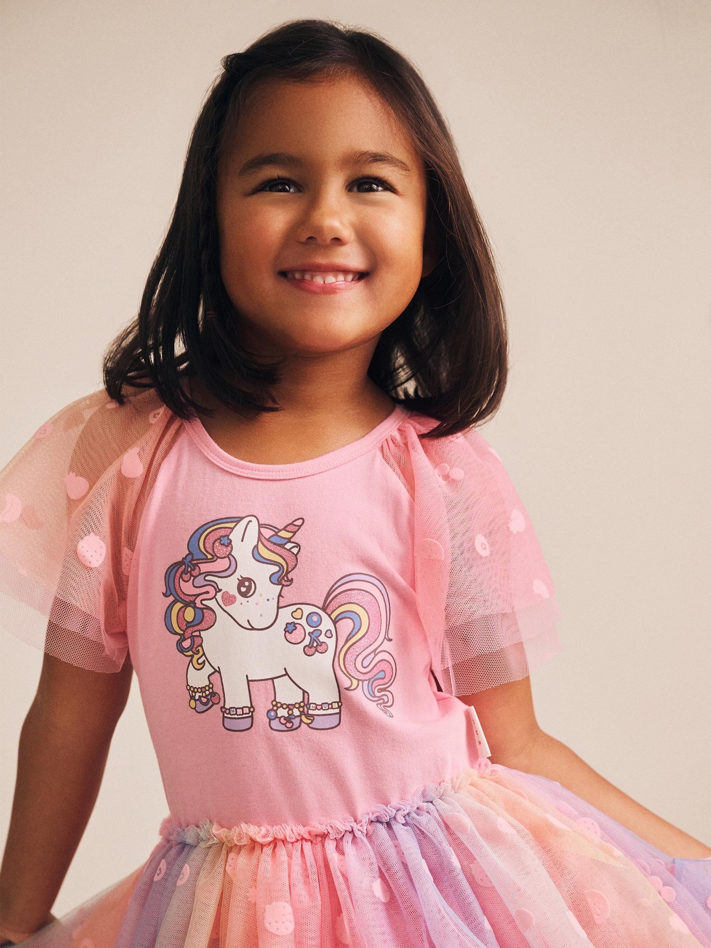 Huxbaby - Rainbow Unicorn Tulle Dress - HB1052S25 Tutu Dress Huxbaby 
