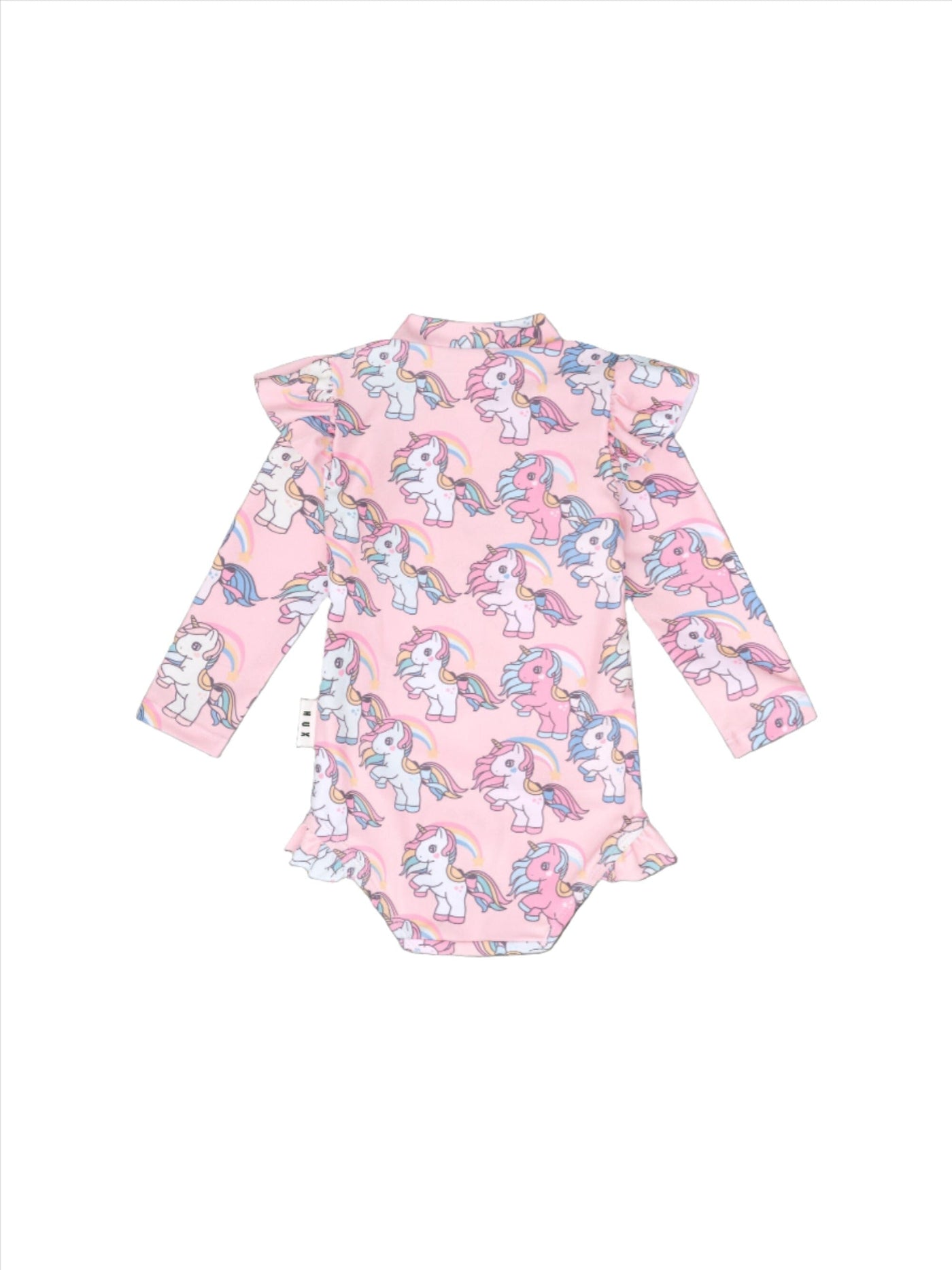 Huxbaby - Rainbow Unicorn Zip Swimsuit - HB7315S24 One-Piece Swimsuit Huxbaby 