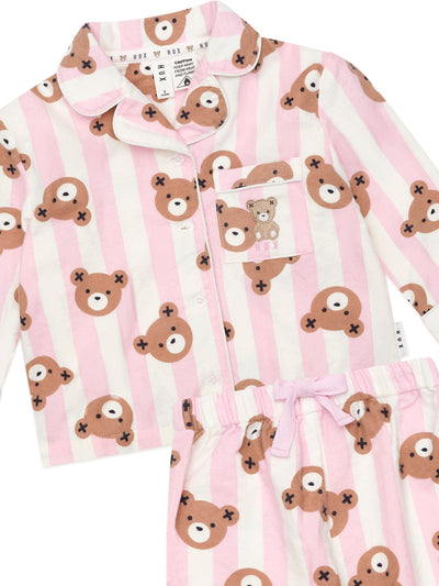 Huxbaby - Rose Classic Hux Stripe Sleep Set - HB9127W25 Long Sleeve Pyjamas Huxbaby 