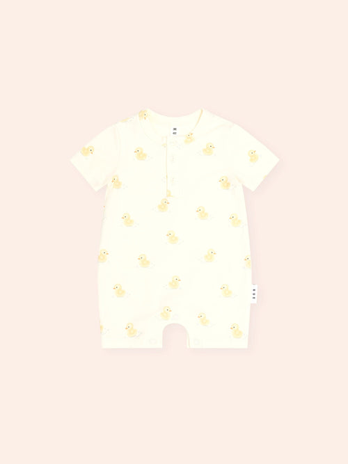 Huxbaby - Rubber Ducky Henley Bodysuit | Butter