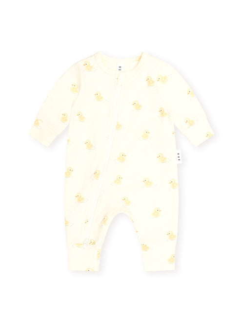 Huxbaby - Rubber Ducky Zip Romper | Butter