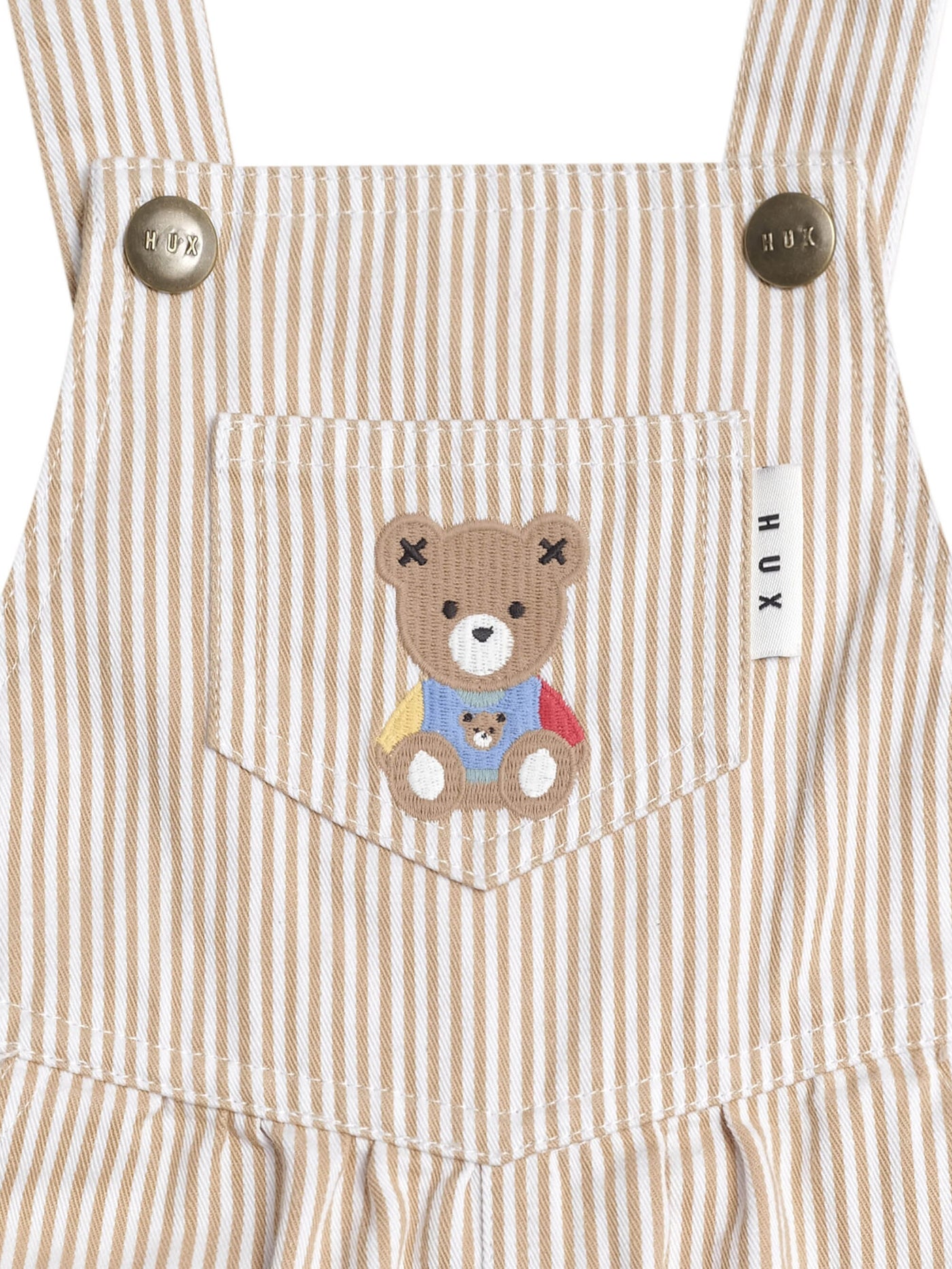 Huxbaby - Sandbox Stripe Short Overalls - HB0043S25 Overalls Huxbaby 