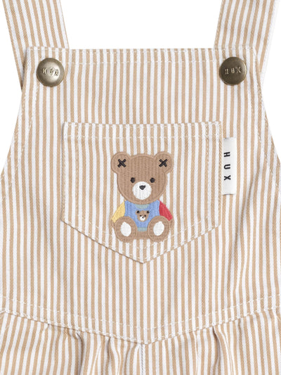 Huxbaby - Sandbox Stripe Short Overalls - HB0043S25 Overalls Huxbaby 