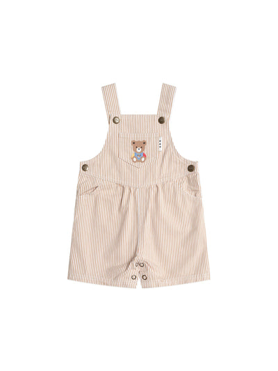 Huxbaby - Sandbox Stripe Short Overalls - HB0043S25 Overalls Huxbaby 