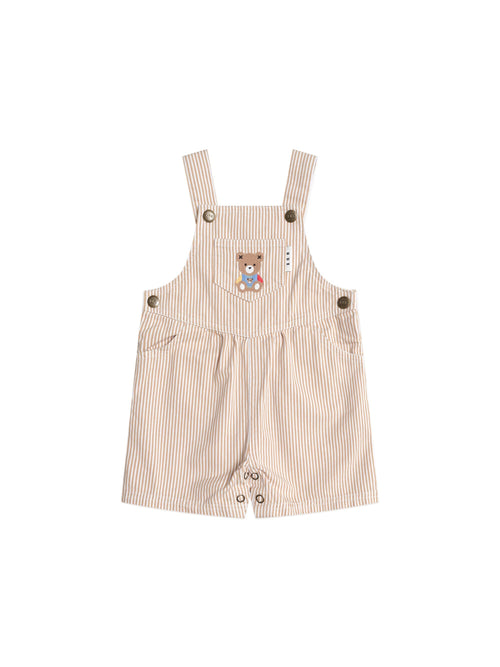 Huxbaby - Sandbox Stripe Short Overalls - HB0043S25