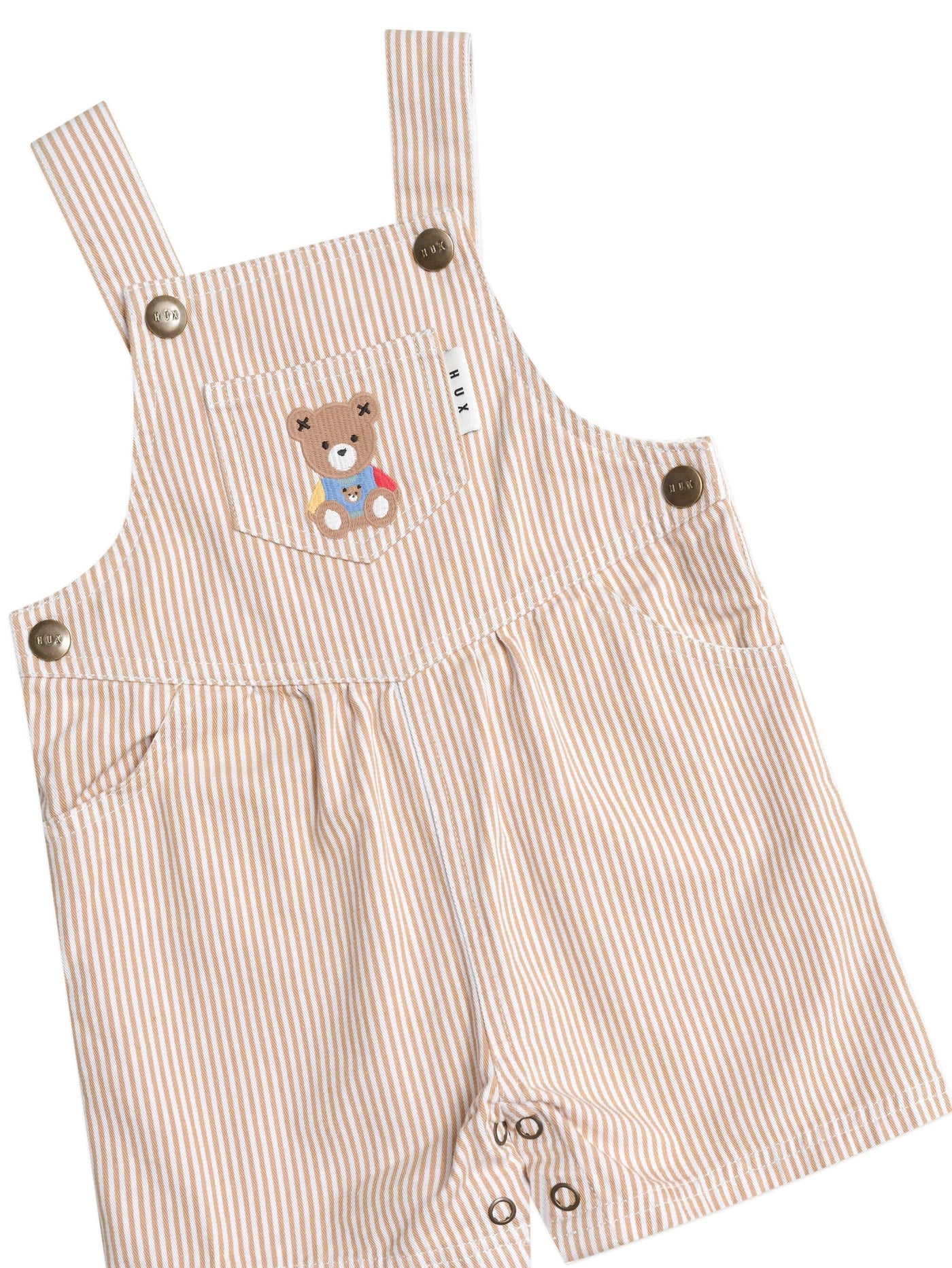 Huxbaby - Sandbox Stripe Short Overalls - HB0043S25 Overalls Huxbaby 