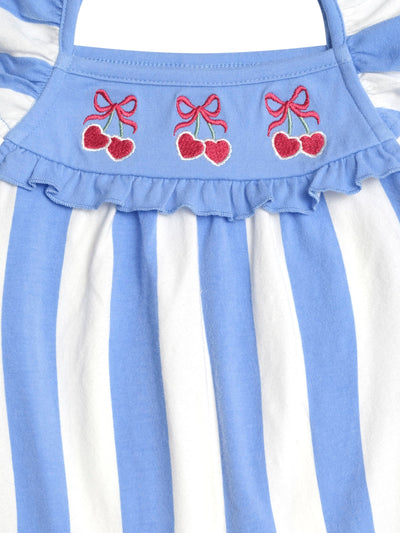 Huxbaby - Seaside Cherry Stripe Dress - HB1051S25 Sleeveless Dress Huxbaby 