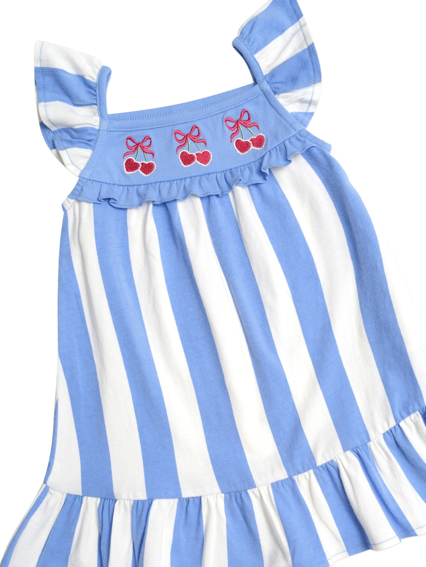 Huxbaby - Seaside Cherry Stripe Dress - HB1051S25 Sleeveless Dress Huxbaby 