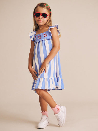 Huxbaby - Seaside Cherry Stripe Dress - HB1051S25 Sleeveless Dress Huxbaby 