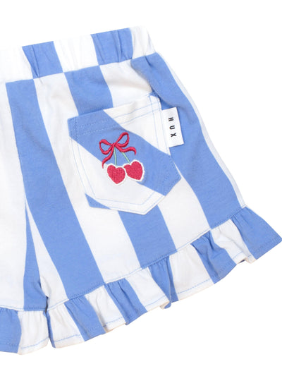 Huxbaby - Seaside Cherry Stripe Frill Skort - HB6134S25 Shorts Huxbaby 