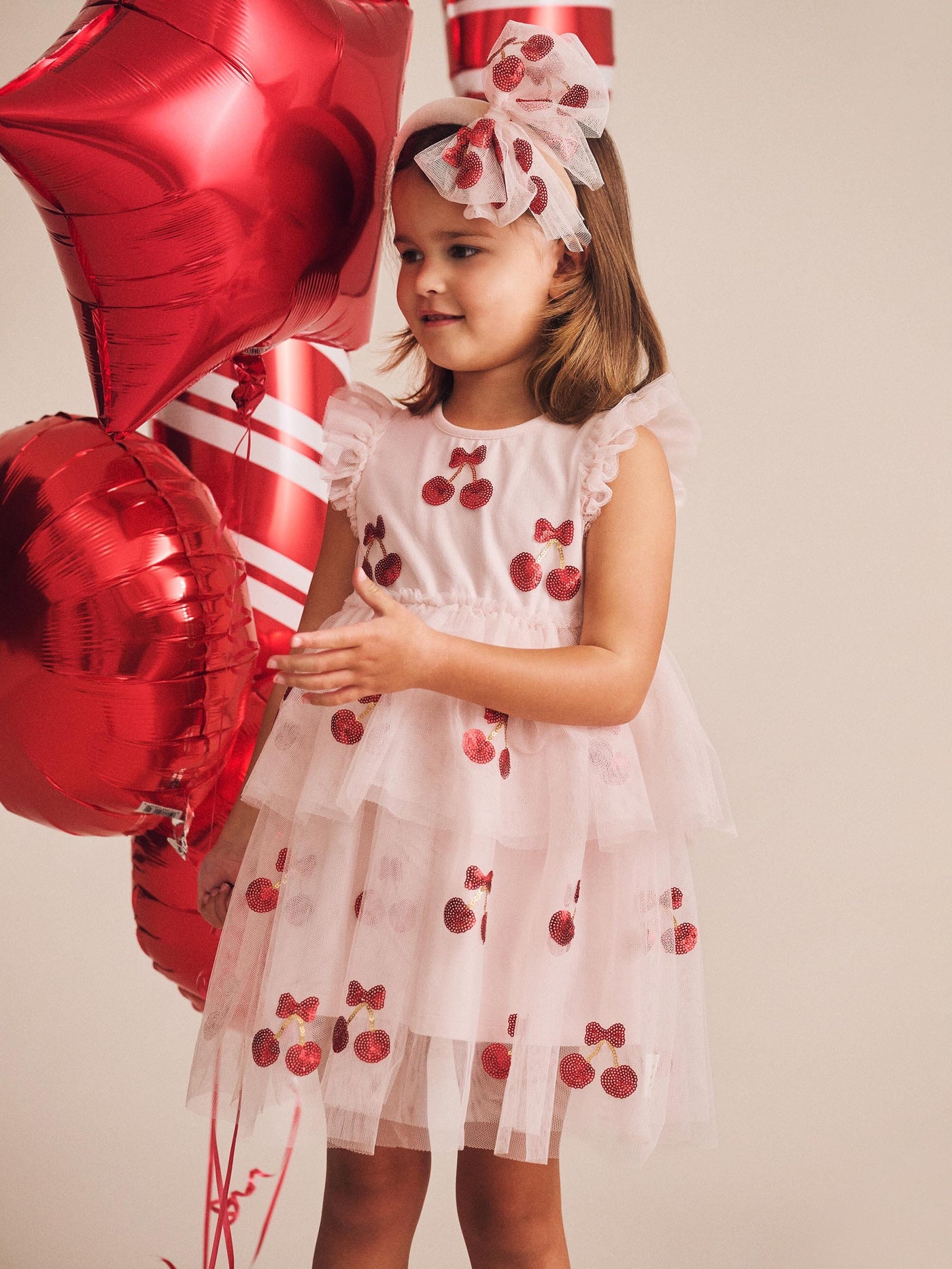 Huxbaby - Sequin Cherry Pie Tulle Dress - HB1313S25 Tutu Dress Huxbaby 