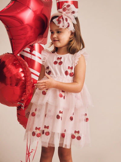 Huxbaby - Sequin Cherry Pie Tulle Dress - HB1313S25 Tutu Dress Huxbaby 
