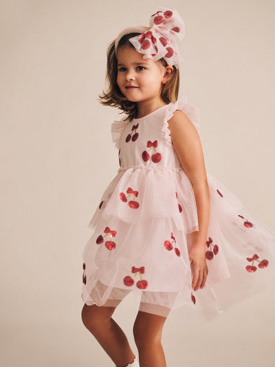 Huxbaby - Sequin Cherry Pie Tulle Dress - HB1313S25 Tutu Dress Huxbaby 