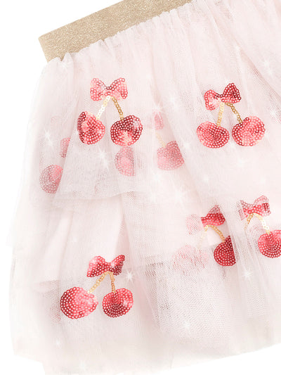 Huxbaby - Sequin Cherry Pie Tulle Skirt - HB1330S25 Skirts Huxbaby 