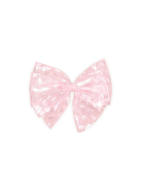 Huxbaby - Shimmer Hearts Party Hair Bow - HB8283S24