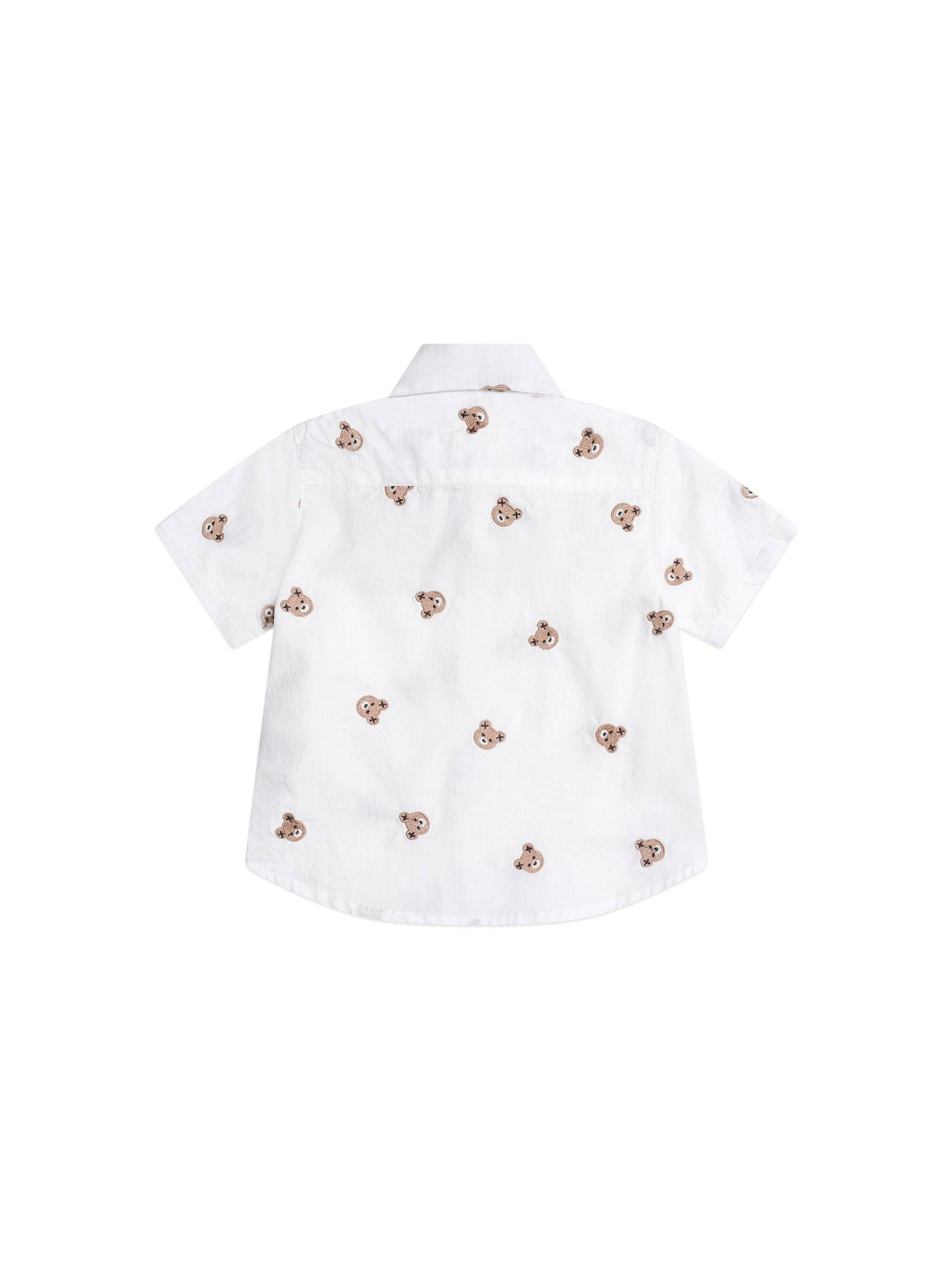 Huxbaby - Shortsleeve Huxbear Button Up Crisp White - HB2327S25 Short Sleeve Shirt Huxbaby 