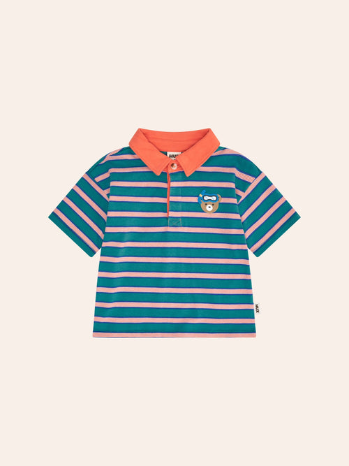 Huxbaby - Snorkel Hux Stripe Polo | Lagoon Stripe - PREORDER