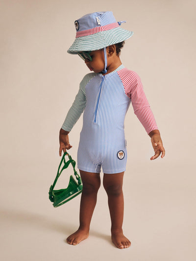 Huxbaby - Spliced Stripe Swim Hat - HB7192S25 Swim Hats Huxbaby 