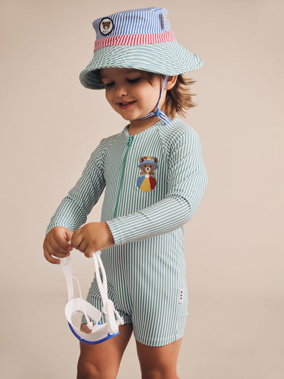 Huxbaby - Spliced Stripe Swim Hat - HB7192S25 Swim Hats Huxbaby 
