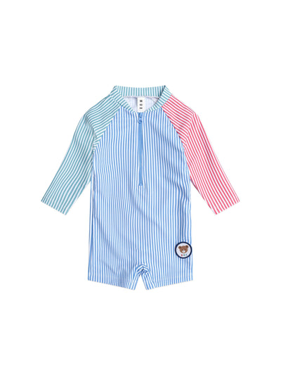 Huxbaby - Spliced Stripe Swimsuit Shortie - HB7193S25 One-Piece Swimsuit Huxbaby 