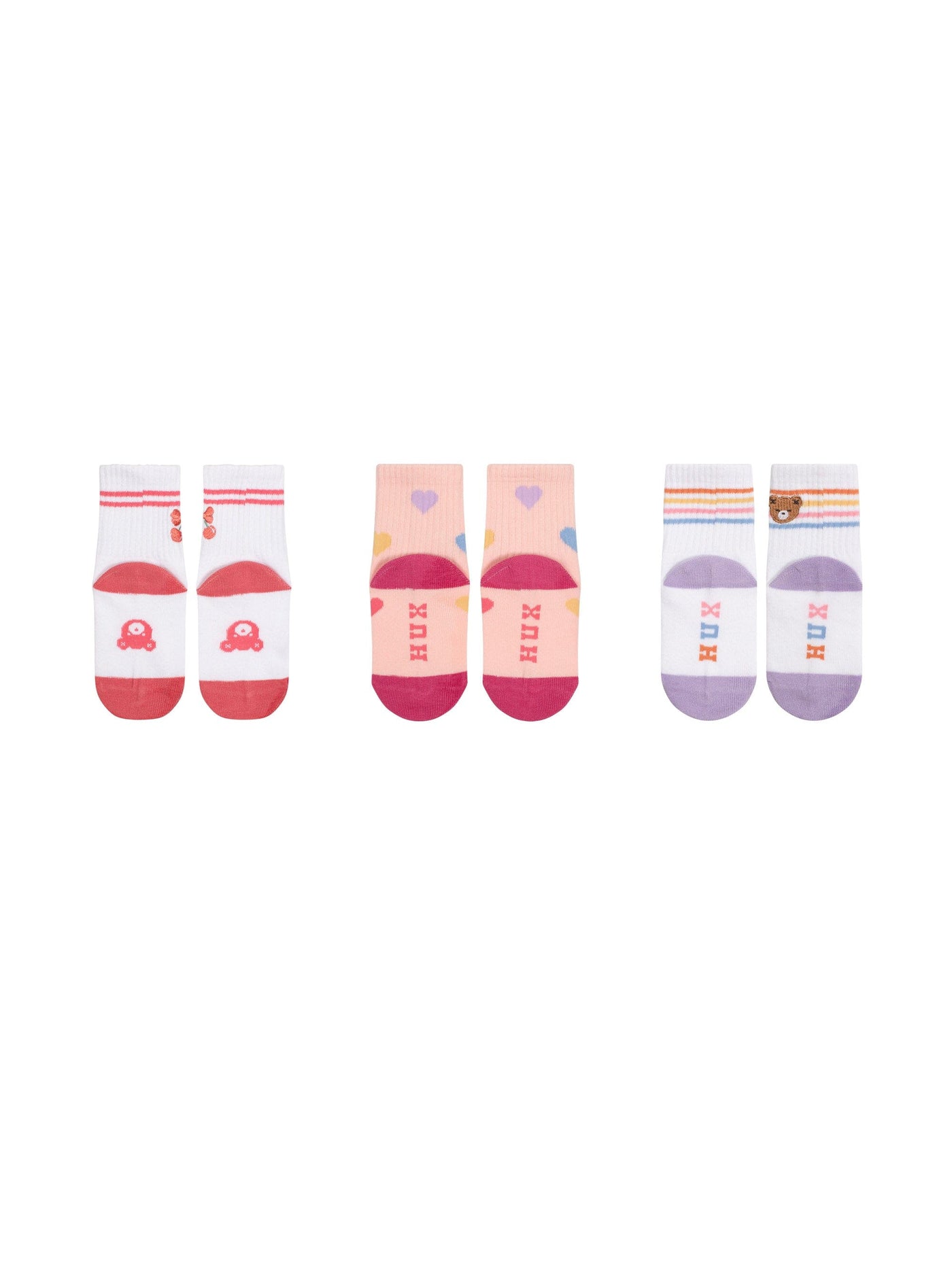 Huxbaby - Sporty Socks 3 Pack Sweetheart - HB8018S25 Socks Huxbaby 