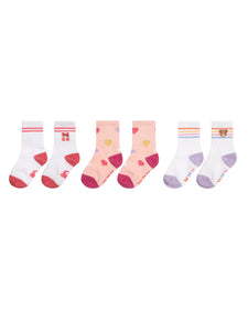 Huxbaby - Sporty Socks 3 Pack Sweetheart - HB8018S25