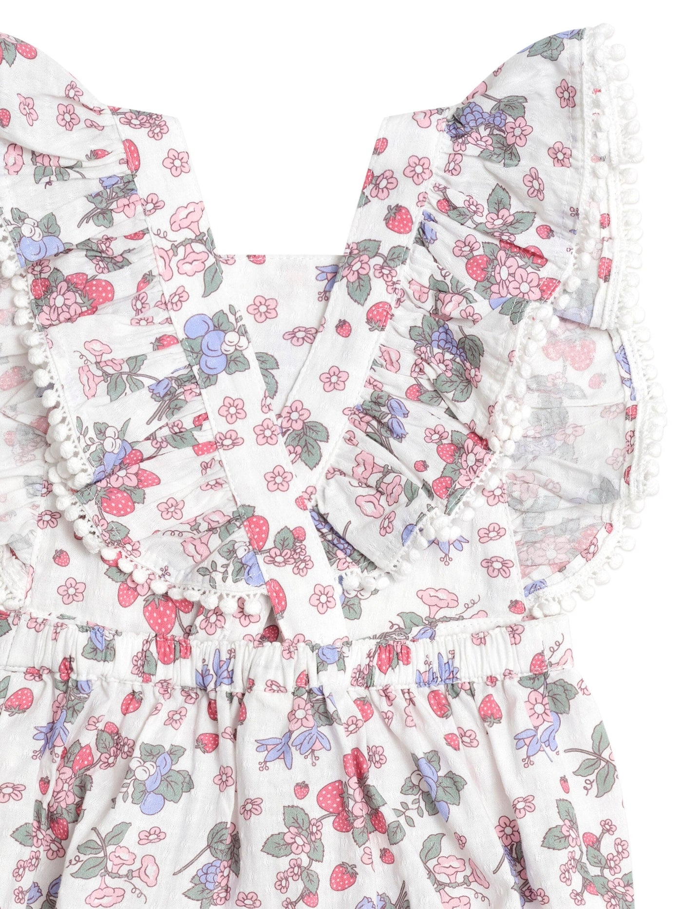 Huxbaby - Stawberry Garden Playsuit Cream - HB0032S25 Playsuits Huxbaby 