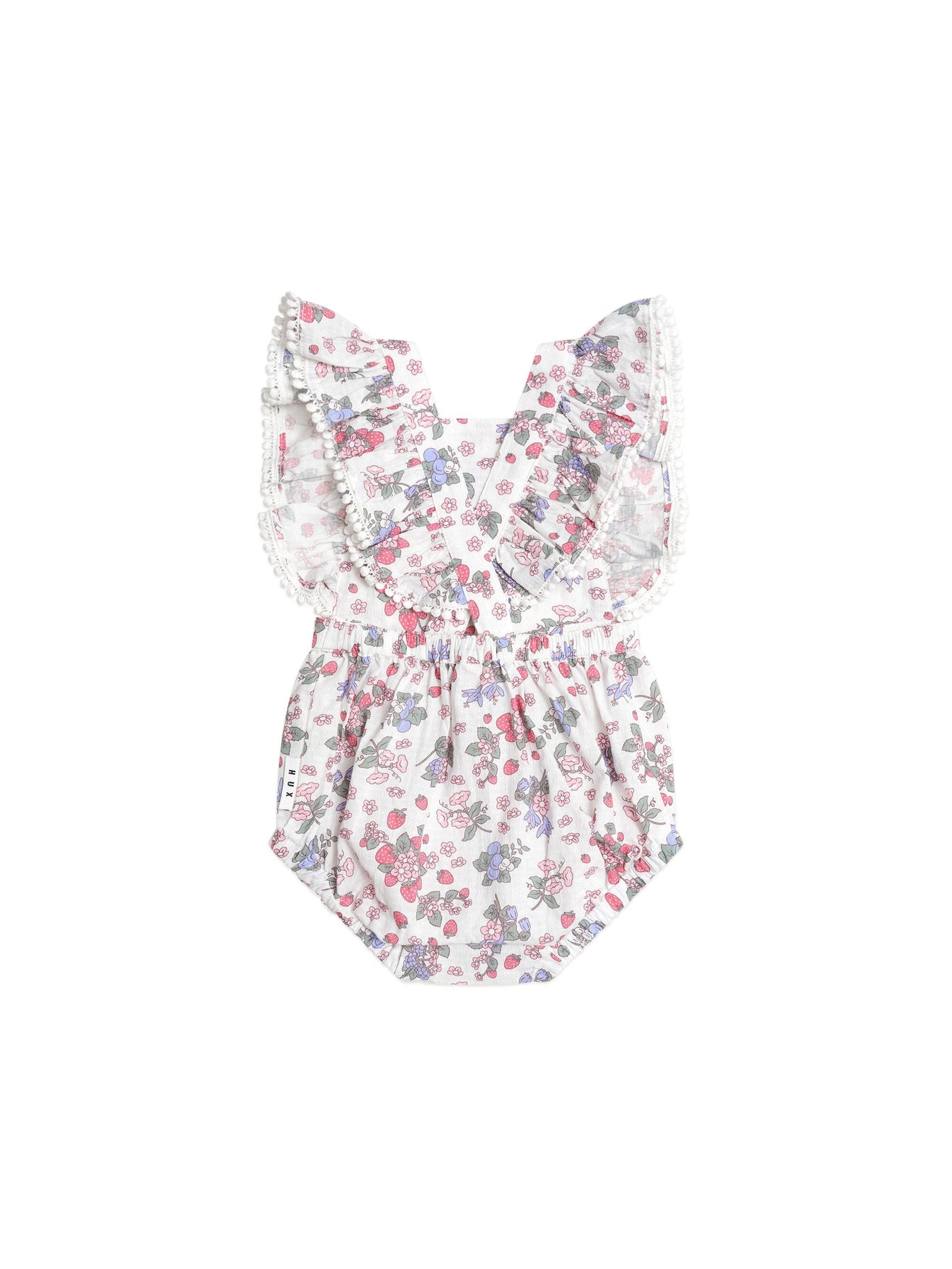 Huxbaby - Stawberry Garden Playsuit Cream - HB0032S25 Playsuits Huxbaby 