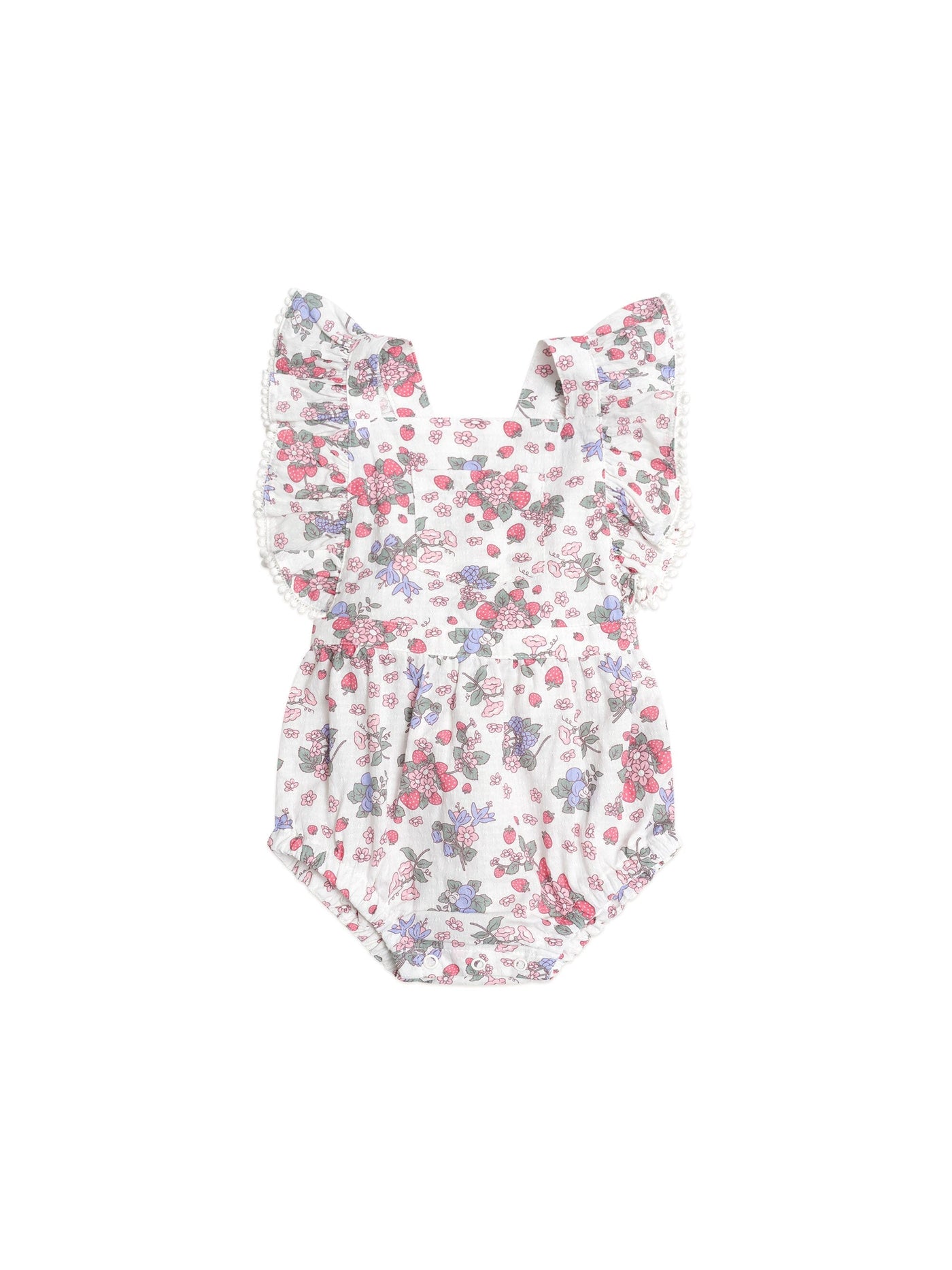 Huxbaby - Stawberry Garden Playsuit Cream - HB0032S25 Playsuits Huxbaby 