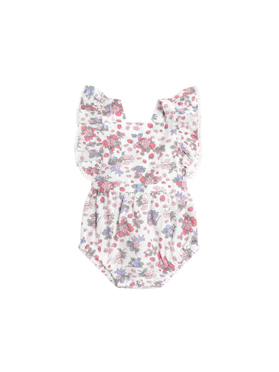 Huxbaby - Stawberry Garden Playsuit Cream - HB0032S25 Playsuits Huxbaby 