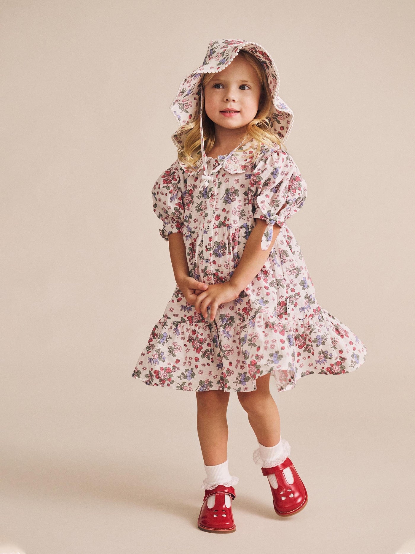 Huxbaby - Stawberry Garden Sunhat - HB8014S25 Hats Huxbaby 