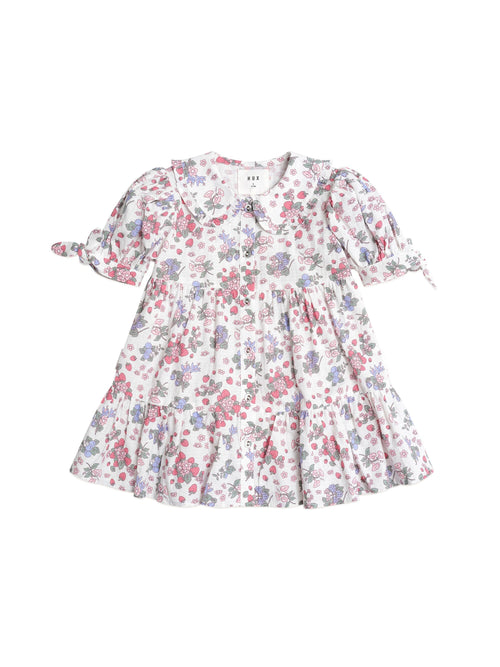 Huxbaby - Stawberry Garden Tiered Smock Dress - HB1057S25
