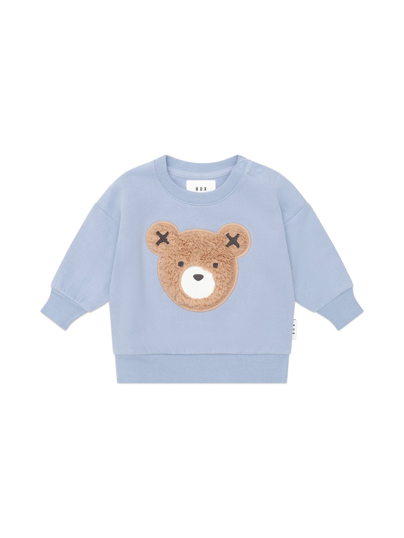 Huxbaby - Stone Blue Furry Huxbear Sweatshirt - HB3070W25 Jumper Huxbaby 