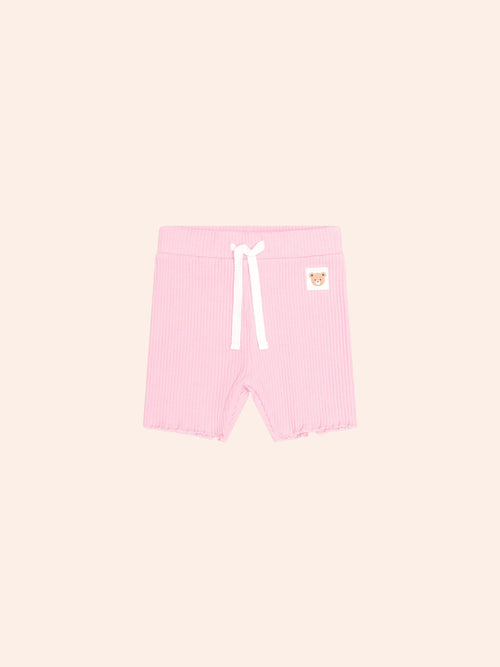 Huxbaby - Strawberry Créme Rib Bike Short | Strawberry Créme