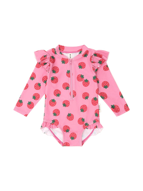 Huxbaby - Strawberry Fields Forever Frill Swimsuit