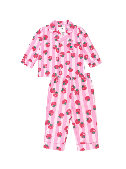 Huxbaby - Strawberry Fields Forever Stripe Flannel Pj