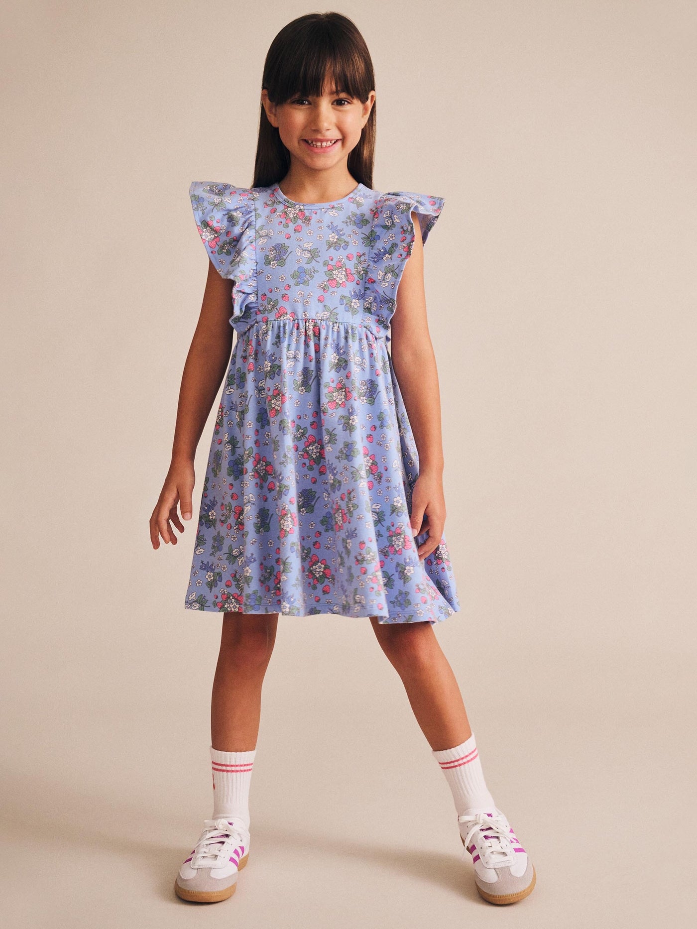 Huxbaby - Strawberry Garden Frill Dress - HB1050S25 Short Sleeve Dress Huxbaby 