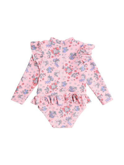 Huxbaby - Strawberry Garden Frill Swimsuit - HB7183S25 One-Piece Swimsuit Huxbaby 