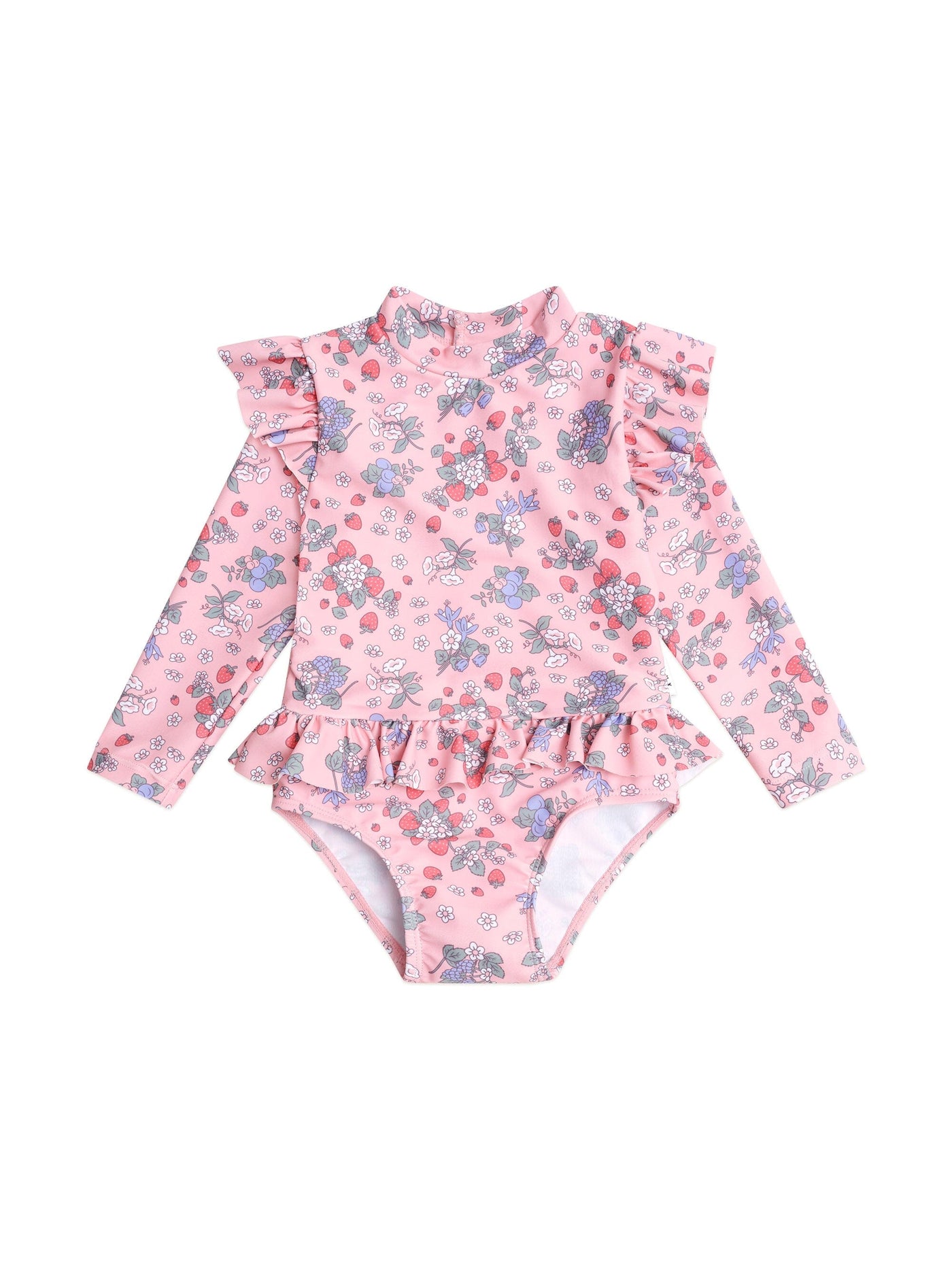 Huxbaby - Strawberry Garden Frill Swimsuit - HB7183S25 One-Piece Swimsuit Huxbaby 