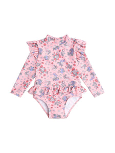 Huxbaby - Strawberry Garden Frill Swimsuit - HB7183S25