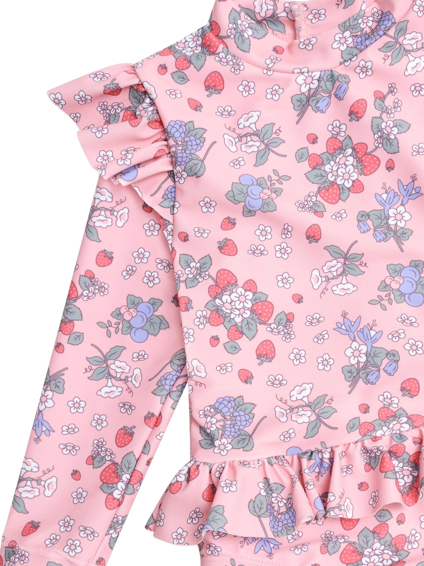 Huxbaby - Strawberry Garden Frill Swimsuit - HB7183S25 One-Piece Swimsuit Huxbaby 