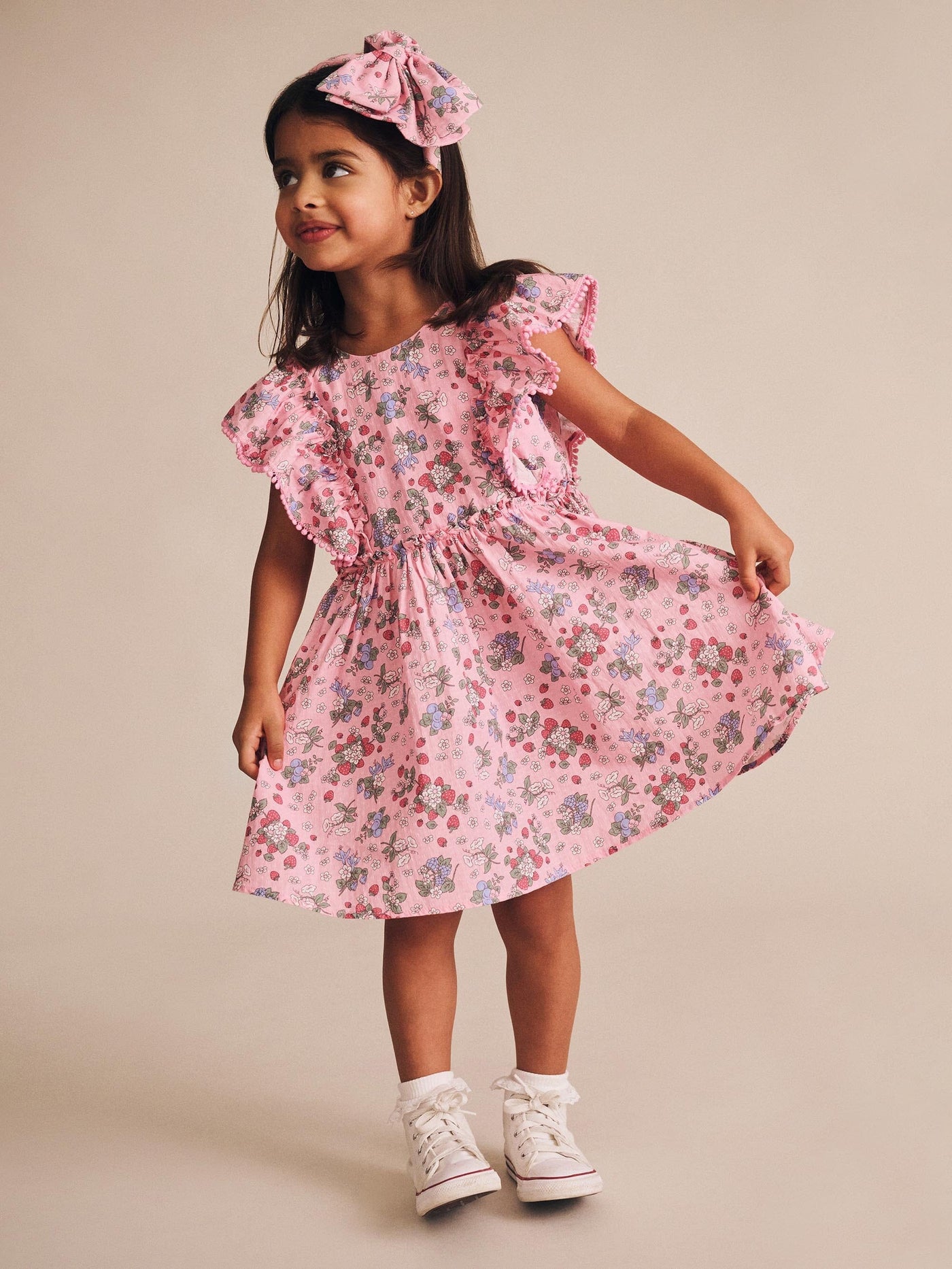 Huxbaby - Strawberry Garden Sunday Best Dress - HB1056S25 Short Sleeve Dress Huxbaby 