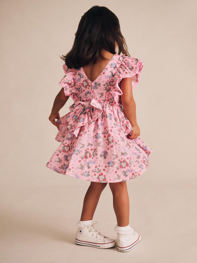 Huxbaby - Strawberry Garden Sunday Best Dress - HB1056S25 Short Sleeve Dress Huxbaby 