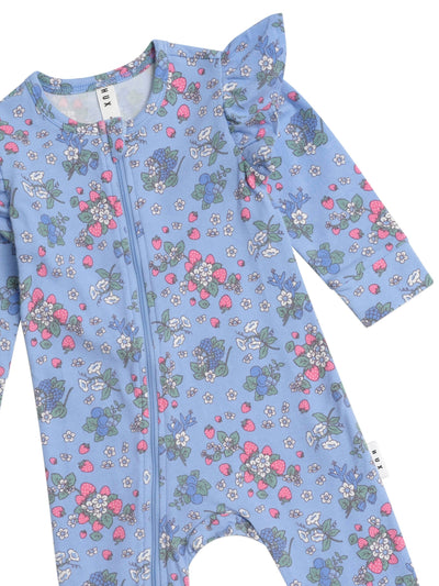 Huxbaby - Strawberry Garden Zip Romper - HB0383S25 Romper Huxbaby 