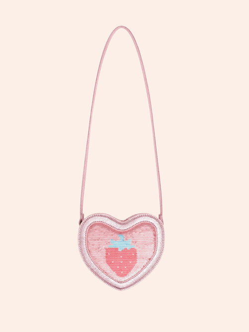 Huxbaby - Strawberry Sequin Heart Bag | Strawberry Metallic