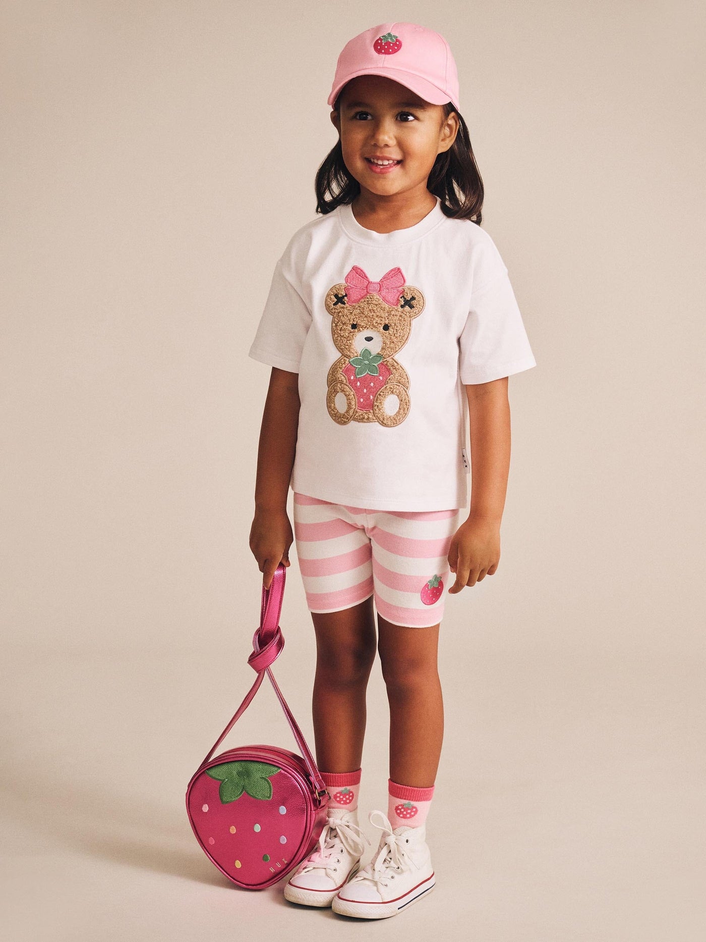 Huxbaby - Strawberry Stripe Bike Short - HB6129S25 Bike Shorts Huxbaby 